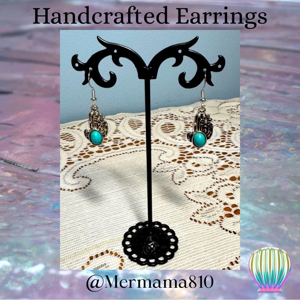 Handcrafted Silver and Turquoise Earrings